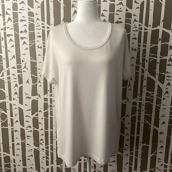 Soma Weekend split curved back hem super soft rayon stretch t-shirt loungewear - Picture 1 of 12